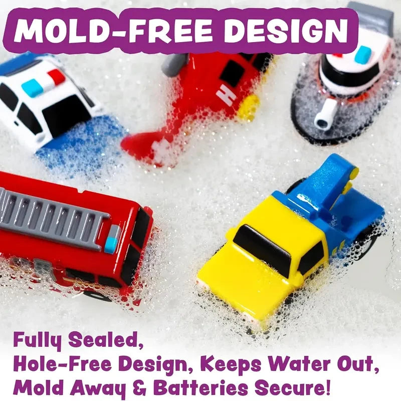 Water Activated Emergency Vehicle Bath Toys